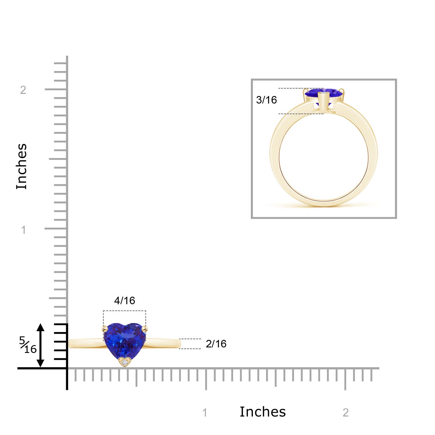 AAAA - Tanzanite / 1.26 CT / 14 KT Yellow Gold