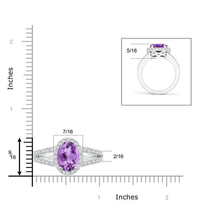 A - Amethyst / 2.73 CT / 14 KT White Gold