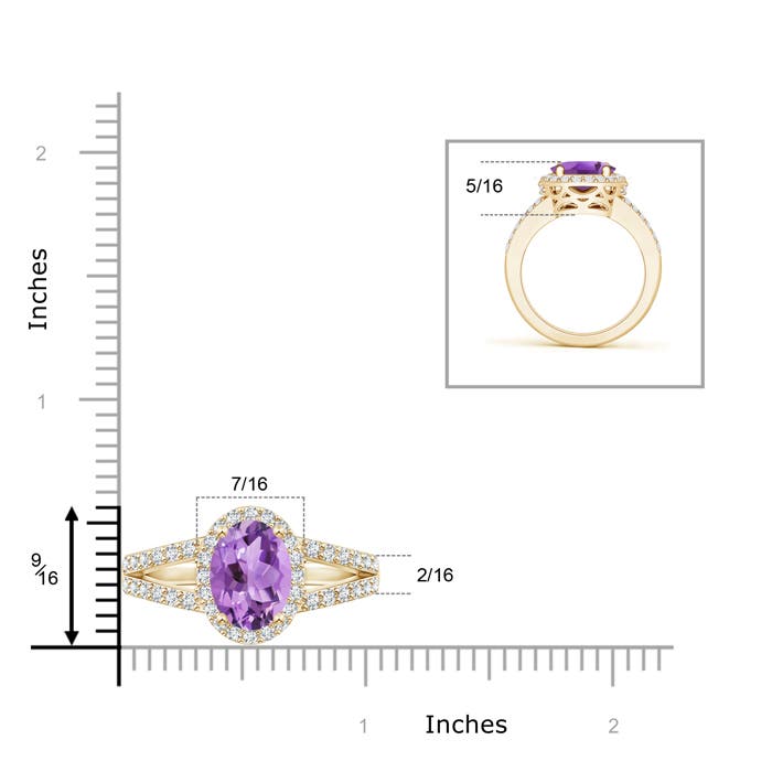 A - Amethyst / 2.73 CT / 14 KT Yellow Gold