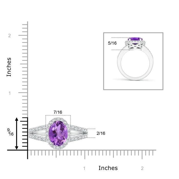 AA - Amethyst / 2.73 CT / 14 KT White Gold