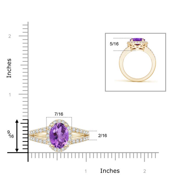 AA - Amethyst / 2.73 CT / 14 KT Yellow Gold