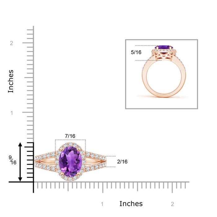 AAA - Amethyst / 2.73 CT / 14 KT Rose Gold