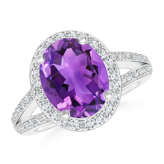 AAA - Amethyst / 2.73 CT / 14 KT White Gold