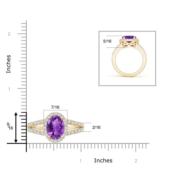 AAA - Amethyst / 2.73 CT / 14 KT Yellow Gold