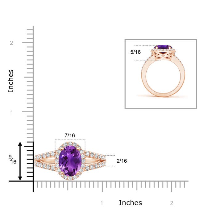 AAAA - Amethyst / 2.73 CT / 14 KT Rose Gold