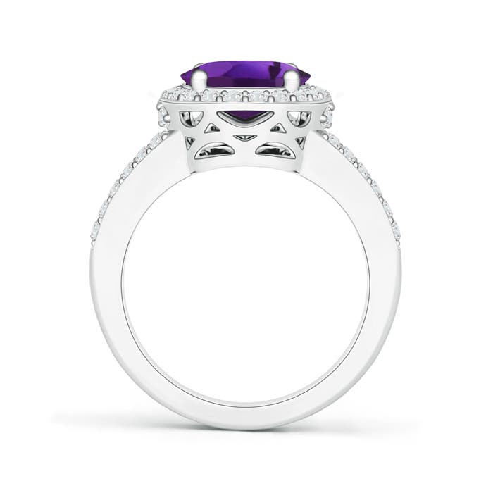 AAAA - Amethyst / 2.73 CT / 14 KT White Gold