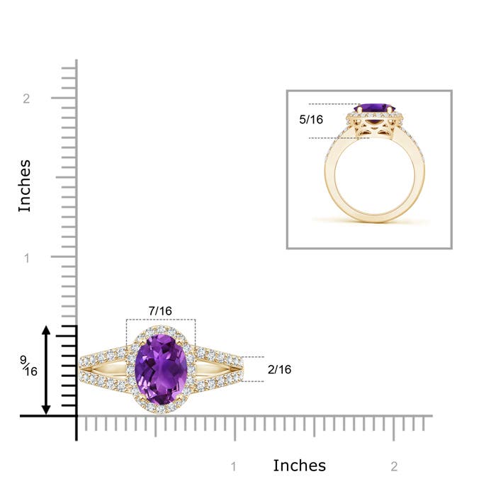 AAAA - Amethyst / 2.73 CT / 14 KT Yellow Gold