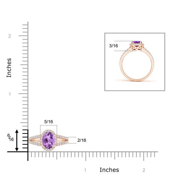 A - Amethyst / 0.72 CT / 14 KT Rose Gold