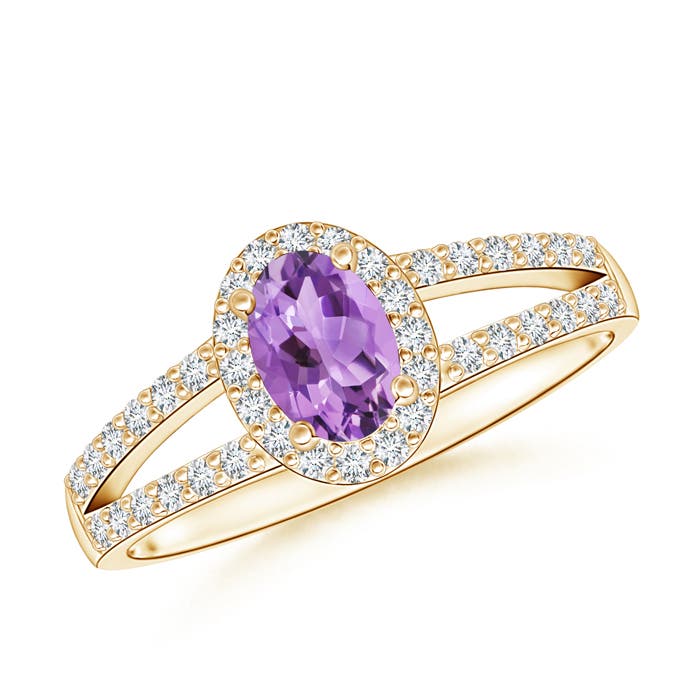 A - Amethyst / 0.72 CT / 14 KT Yellow Gold