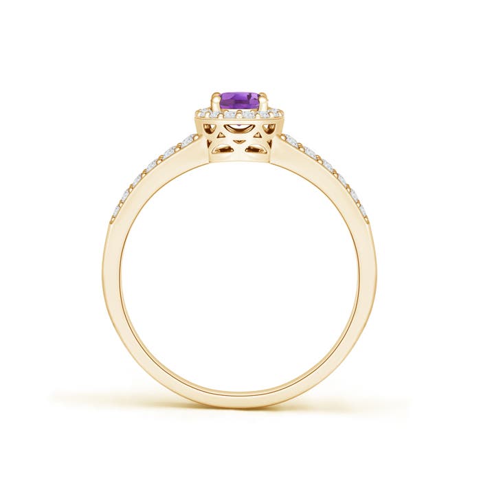 A - Amethyst / 0.72 CT / 14 KT Yellow Gold