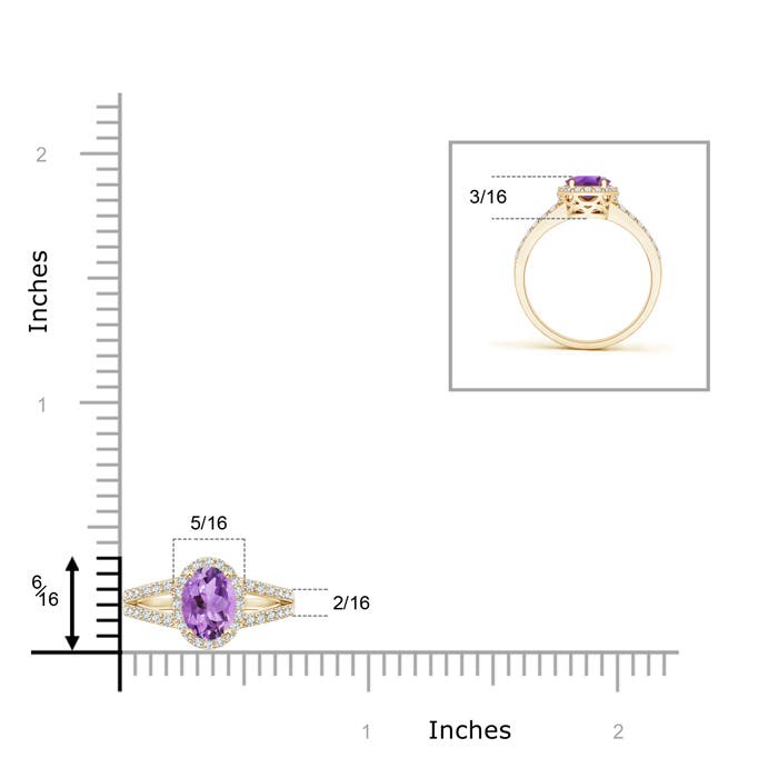 A - Amethyst / 0.72 CT / 14 KT Yellow Gold