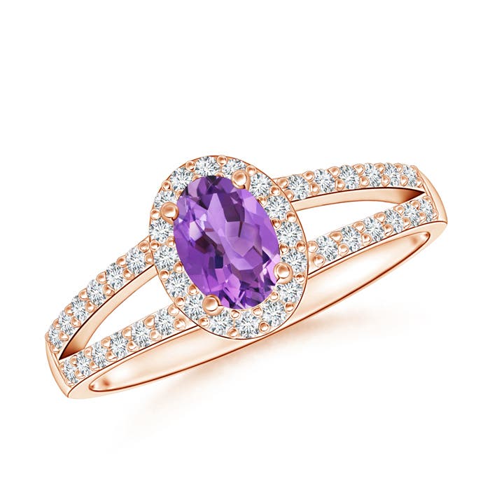 AA - Amethyst / 0.72 CT / 14 KT Rose Gold