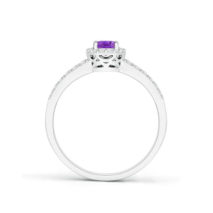 AA - Amethyst / 0.72 CT / 14 KT White Gold