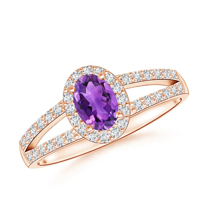 AAA - Amethyst / 0.72 CT / 14 KT Rose Gold