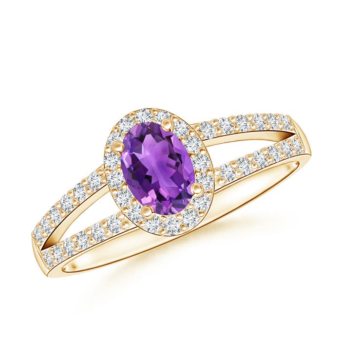 AAA - Amethyst / 0.72 CT / 14 KT Yellow Gold