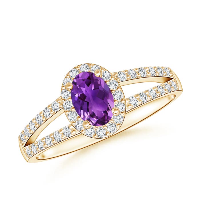 AAAA - Amethyst / 0.72 CT / 14 KT Yellow Gold