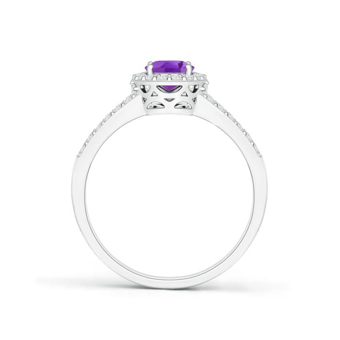 AA - Amethyst / 1.07 CT / 14 KT White Gold