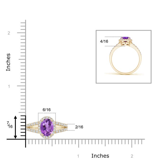 AA - Amethyst / 1.07 CT / 14 KT Yellow Gold