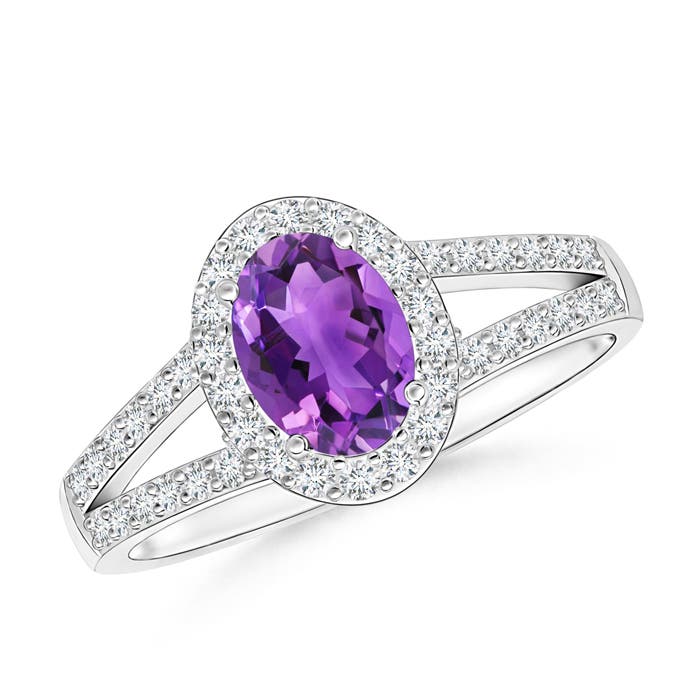 AAA - Amethyst / 1.07 CT / 14 KT White Gold