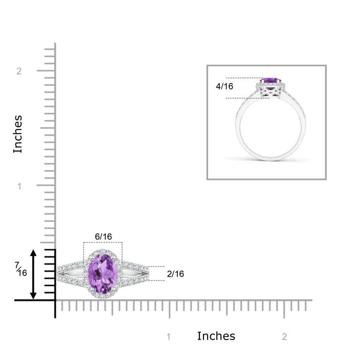 A - Amethyst / 1.57 CT / 14 KT White Gold