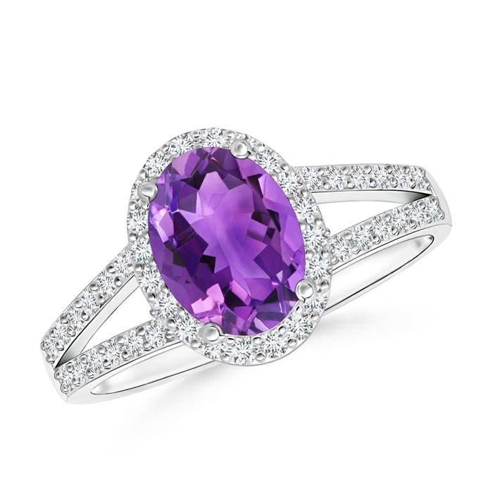 AAA - Amethyst / 1.57 CT / 14 KT White Gold