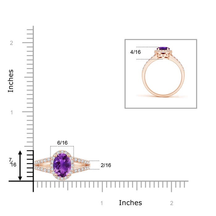 AAAA - Amethyst / 1.57 CT / 14 KT Rose Gold