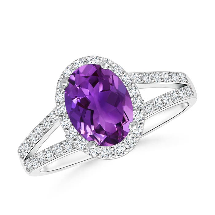 AAAA - Amethyst / 1.57 CT / 14 KT White Gold