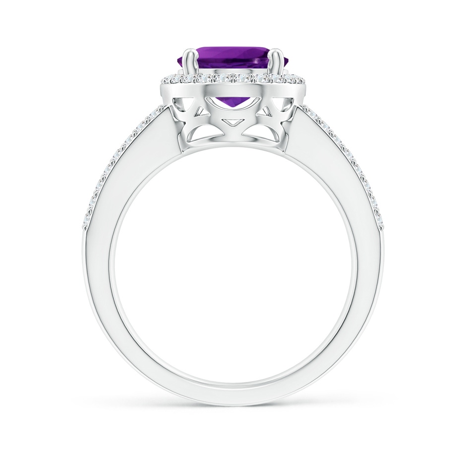 12.05x10.05x6.55mm AAAA GIA Certified Oval Amethyst Split Shank Halo Ring in White Gold side 199