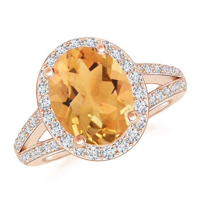 A - Citrine / 2.95 CT / 14 KT Rose Gold