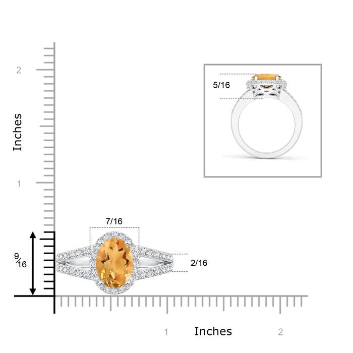 A - Citrine / 2.95 CT / 14 KT White Gold