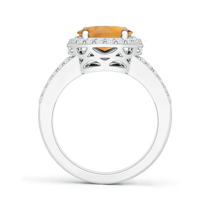 AA - Citrine / 2.95 CT / 14 KT White Gold