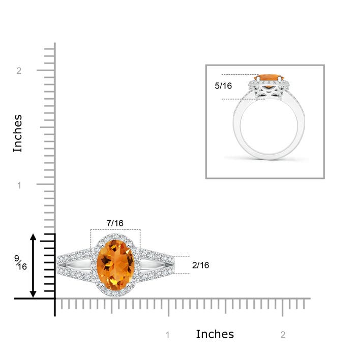 AAA - Citrine / 2.95 CT / 14 KT White Gold