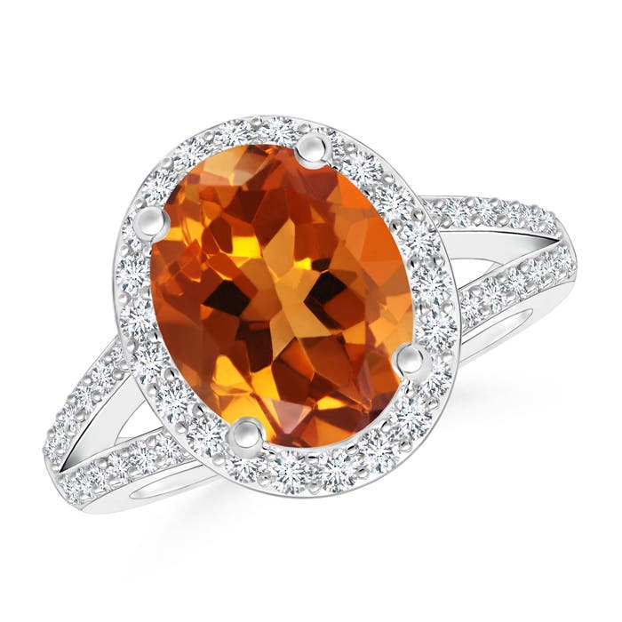 AAAA - Citrine / 2.95 CT / 14 KT White Gold