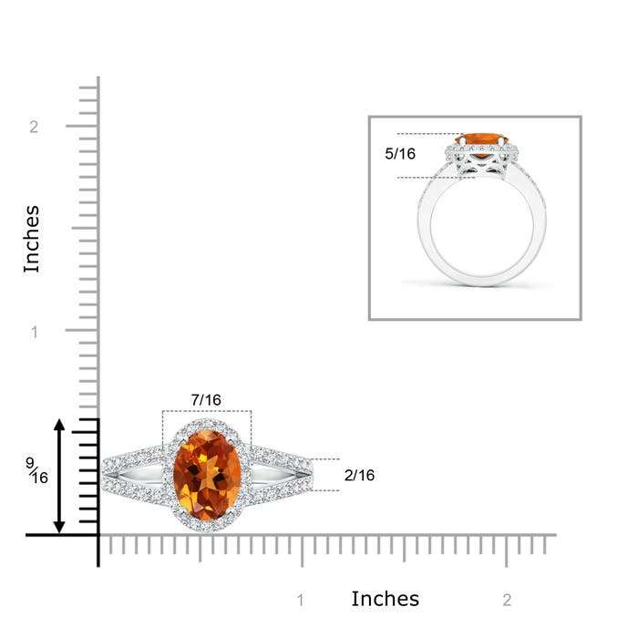 AAAA - Citrine / 2.95 CT / 14 KT White Gold