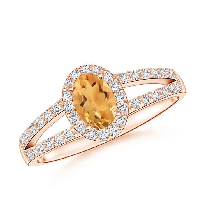 A - Citrine / 0.72 CT / 14 KT Rose Gold