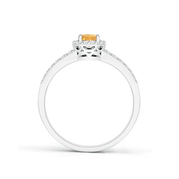 A - Citrine / 0.72 CT / 14 KT White Gold