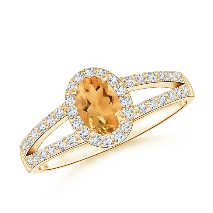 A - Citrine / 0.72 CT / 14 KT Yellow Gold