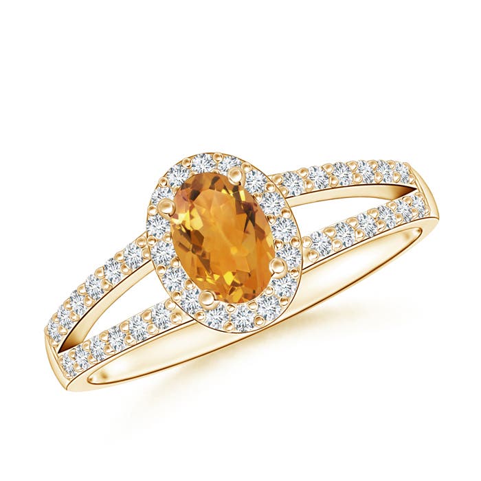 AA - Citrine / 0.72 CT / 14 KT Yellow Gold