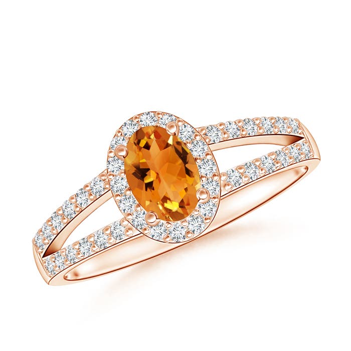 AAA - Citrine / 0.72 CT / 14 KT Rose Gold