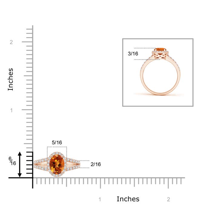 AAAA - Citrine / 0.72 CT / 14 KT Rose Gold