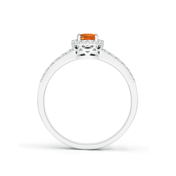 6x4mm AAAA Oval Citrine Split Shank Halo Ring in White Gold product image