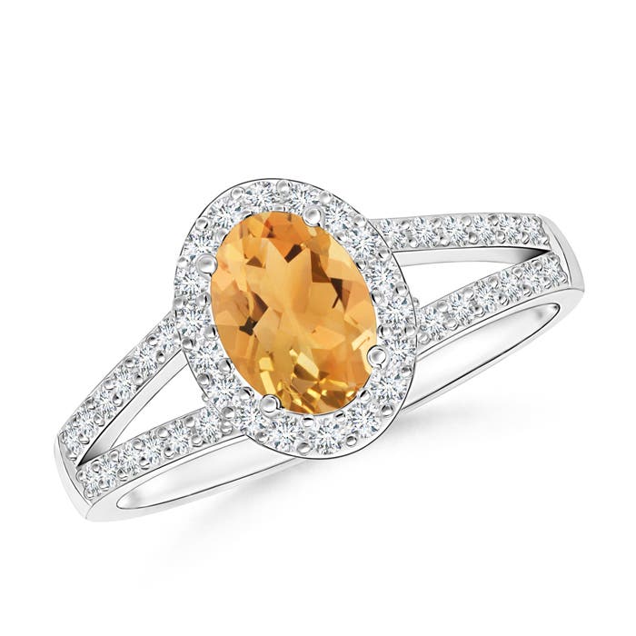 A - Citrine / 1.12 CT / 14 KT White Gold