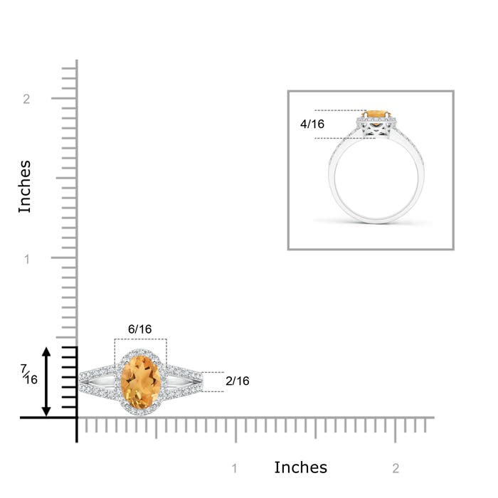 A - Citrine / 1.12 CT / 14 KT White Gold