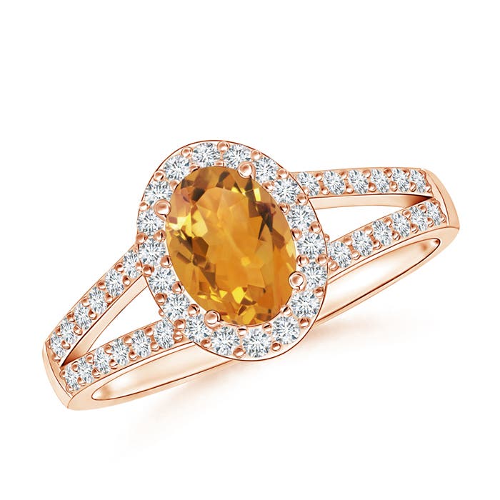 AA - Citrine / 1.12 CT / 14 KT Rose Gold