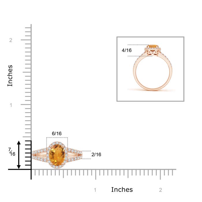 AA - Citrine / 1.12 CT / 14 KT Rose Gold