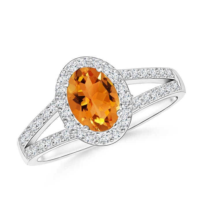 AAA - Citrine / 1.12 CT / 14 KT White Gold