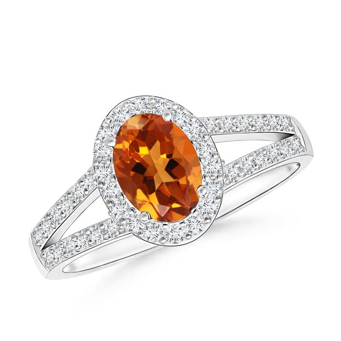 AAAA - Citrine / 1.12 CT / 14 KT White Gold