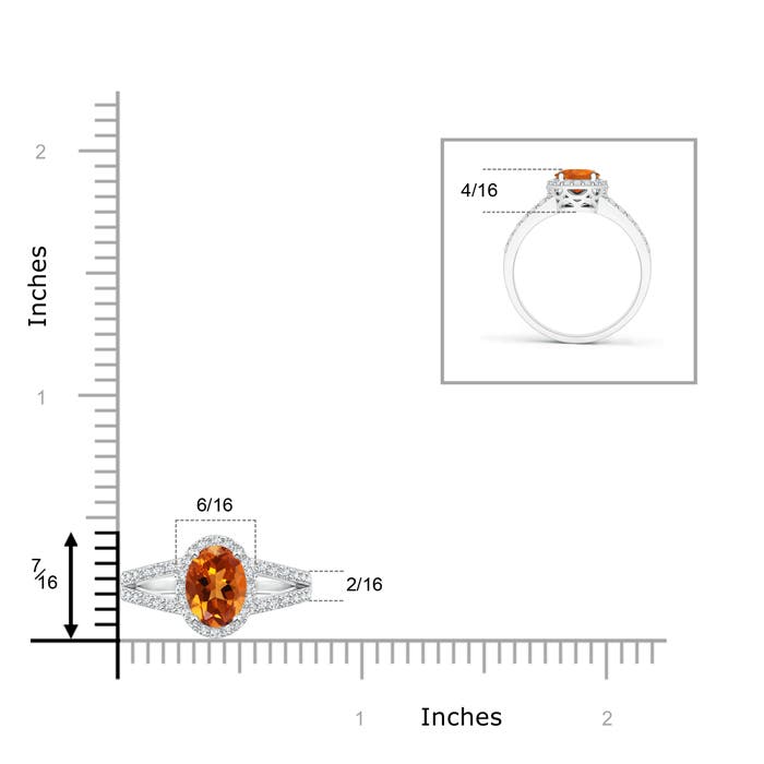 AAAA - Citrine / 1.12 CT / 14 KT White Gold