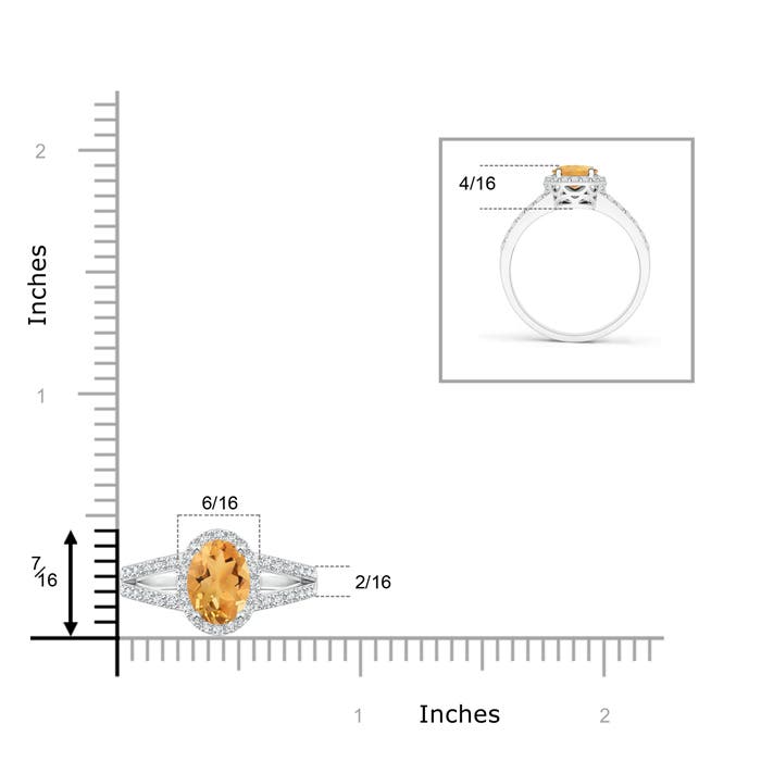 A - Citrine / 1.52 CT / 14 KT White Gold