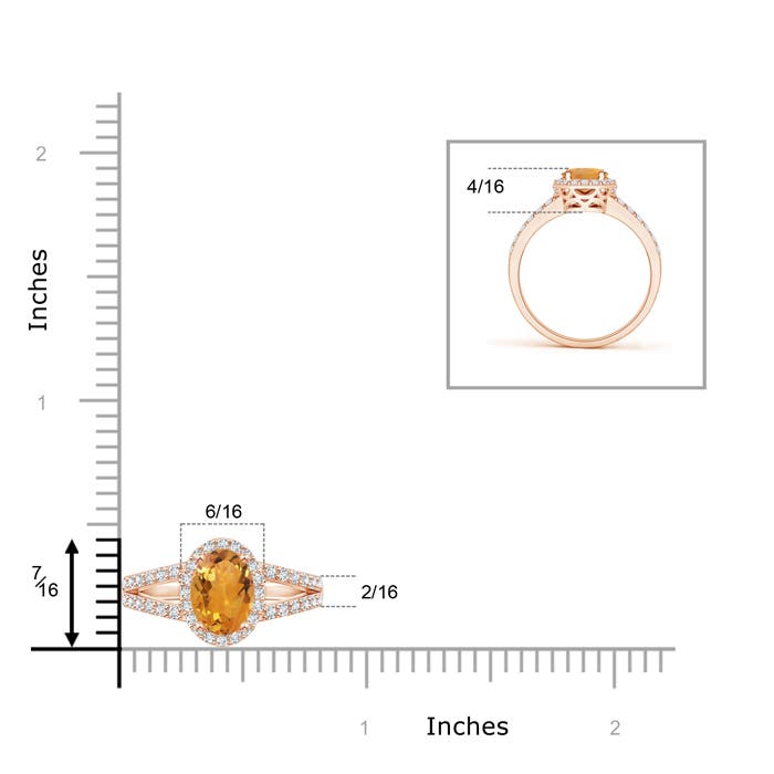 AA - Citrine / 1.52 CT / 14 KT Rose Gold